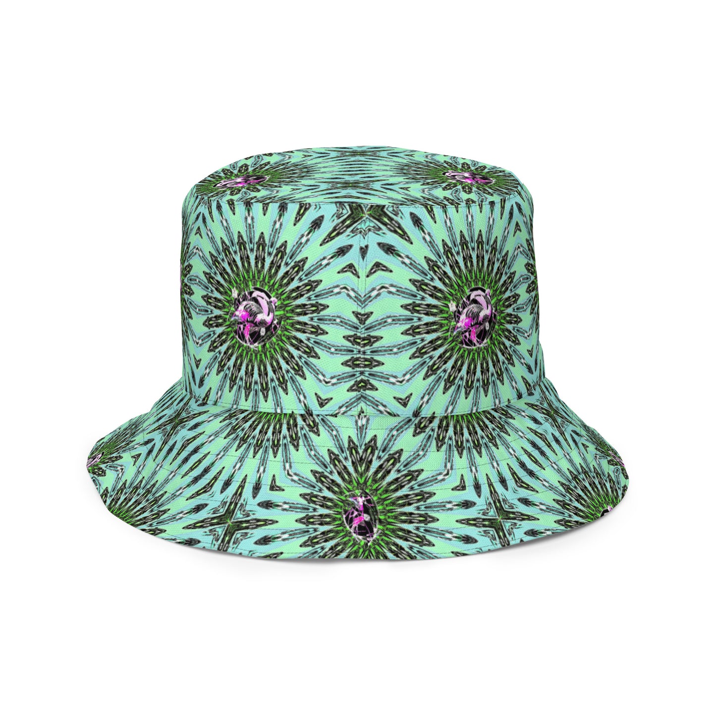 Trippy Flamingos Reversible bucket hat